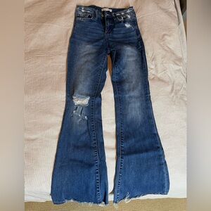 Flying Monkey Mid-Rise Stretch Flare Jeans